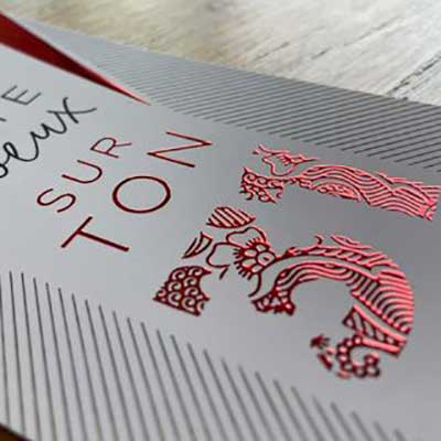 Tarjet con stamping caliente - Imagen 2