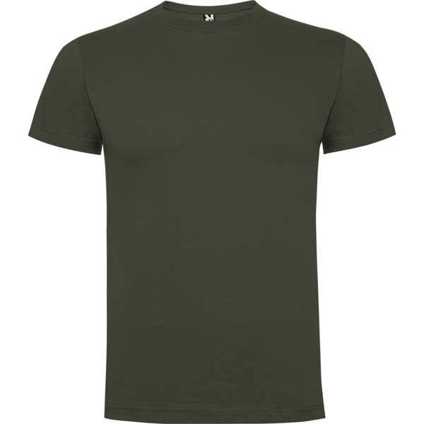Camiseta hombre verde caqui oscuro