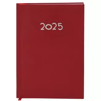 Agenda página/día tapas duras acolchadas-ROJO