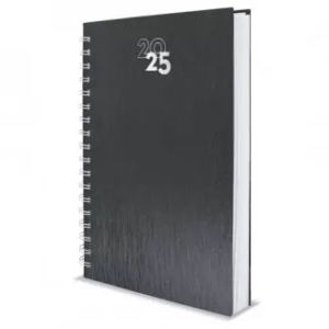 Agenda B5 tapa dura WIRE-O símil metal-PRESNTACION