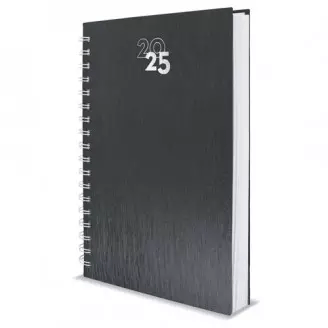 Agenda B5 tapa dura WIRE-O símil metal-PRESNTACION