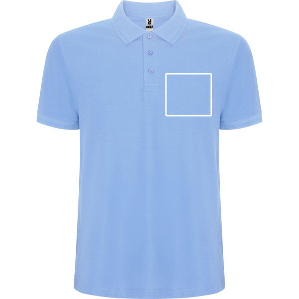 Polo hombre azul celeste